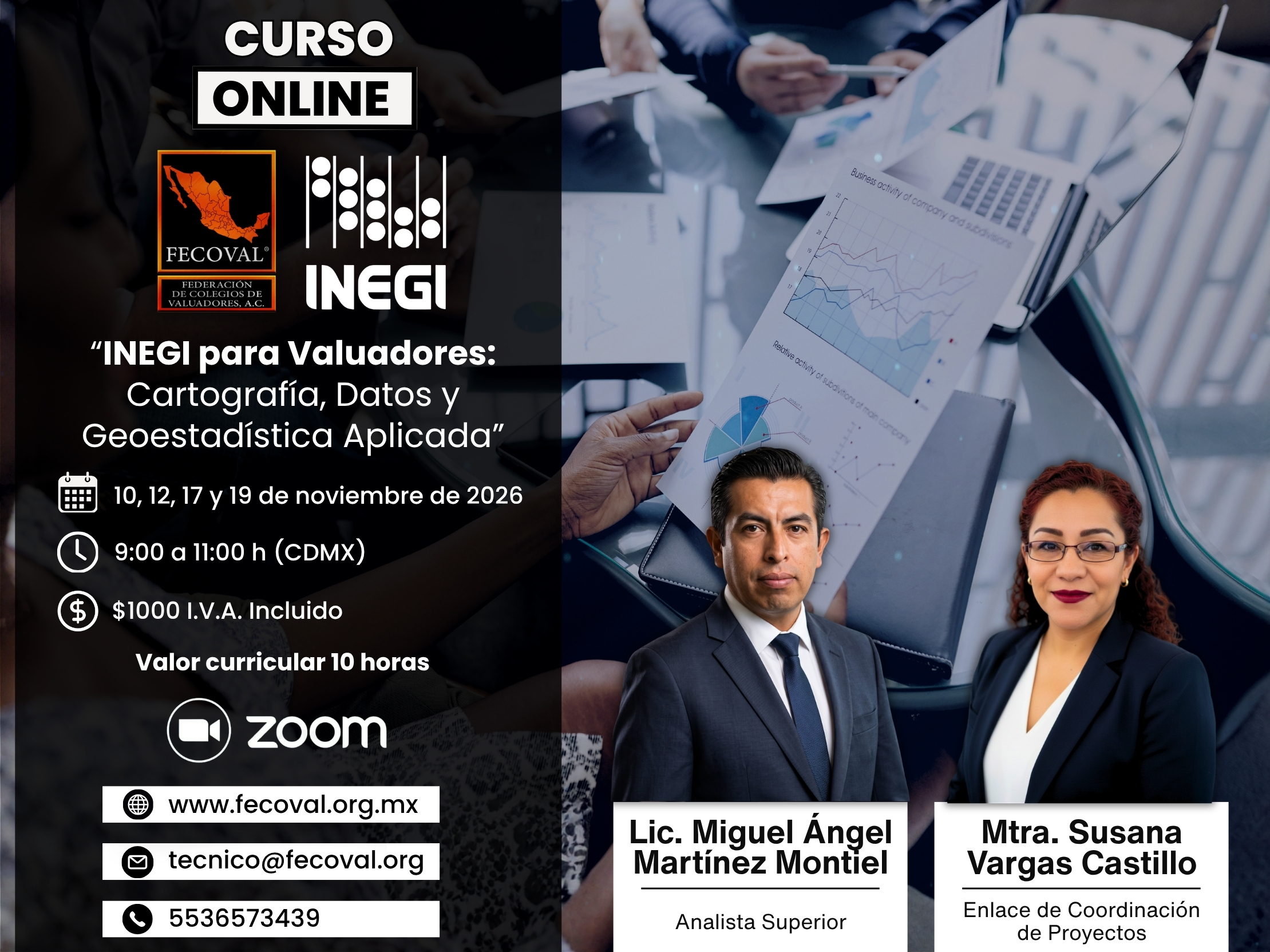 Curso Online: “INEGI para Valuadores: Cartografía, Datos y Geoestadística Aplicada”